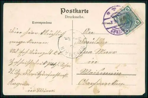 6x AK alte Ansichten Wien Bundesland u. Hauptstadt Österreich 1900-1920 gelaufen