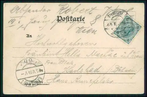 6x AK alte Ansichten Wien Bundesland u. Hauptstadt Österreich 1900-1920 gelaufen