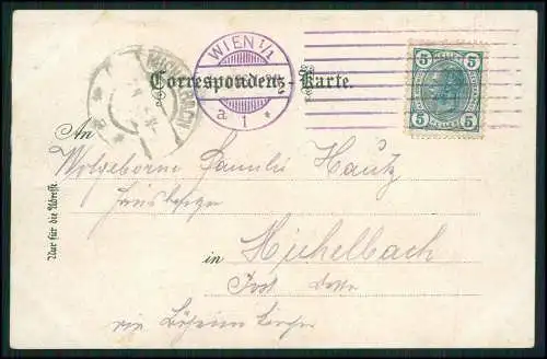 8x AK alte Ansichten Wien Bundesland u. Hauptstadt Österreich 1900-1910 gelaufen