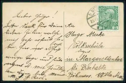 8x AK alte Ansichten Wien Bundesland u. Hauptstadt Österreich 1900-1910 gelaufen