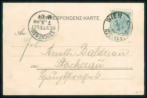 8x AK alte Ansichten Wien Bundesland u. Hauptstadt Österreich 1900-1910 gelaufen