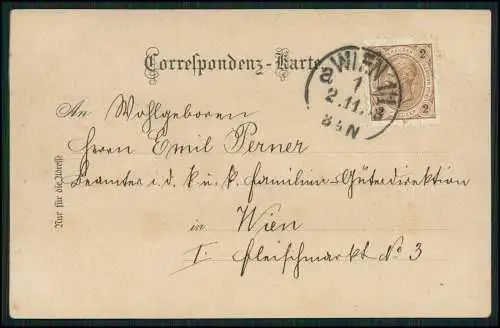 8x AK alte Ansichten Wien Bundesland u. Hauptstadt Österreich 1900-1910 gelaufen