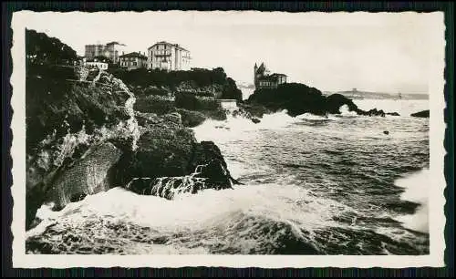 16x Foto u. AK alte Ansichtskarten Biarritz Pyrénées Atlantiques, Küste 1940