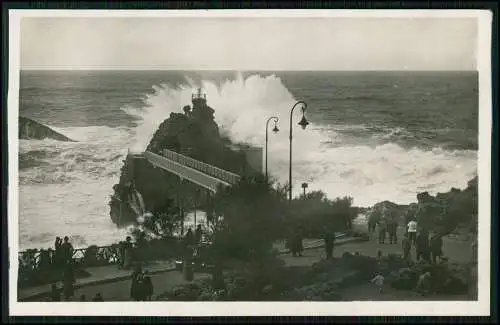 16x Foto u. AK alte Ansichtskarten Biarritz Pyrénées Atlantiques, Küste 1940