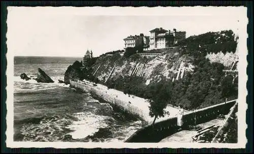 16x Foto u. AK alte Ansichtskarten Biarritz Pyrénées Atlantiques, Küste 1940