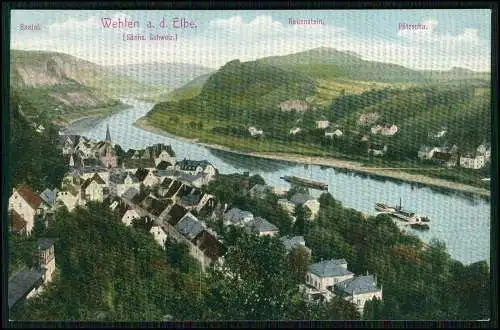 4x AK Wehlen und Rathen an der Elbe sächsische Schweiz Ansichten 1910-1915