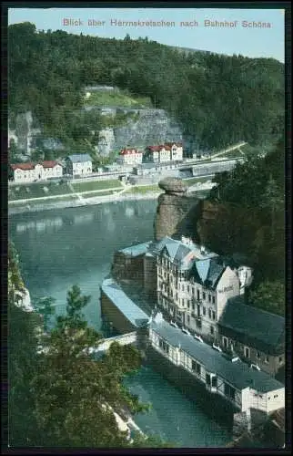 4x AK Sächsische Schweiz Ansichten an der Elbe Dampfschiff 1900-1920