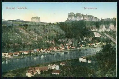 4x AK Sächsische Schweiz Ansichten an der Elbe Dampfschiff 1900-1920