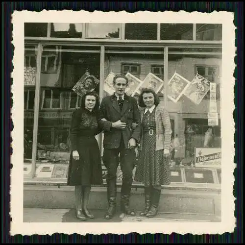 4x Foto Detmold Horn Bad Meinberg Geschäft Buchhandlung Wilhelm Kampmann 1946-53