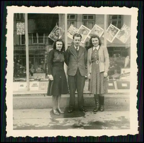 4x Foto Detmold Horn Bad Meinberg Geschäft Buchhandlung Wilhelm Kampmann 1946-53