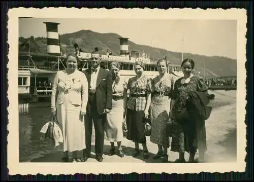 4x Foto Ausflugsdampfer KD durch Freude Essen ? Rhein Rolandsbogen uvm. 1947-53