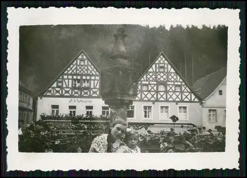 4x Foto Bad Berneck im Fichtelgebirge Oberfranken Ort mit Kirche uvm. 1945-50