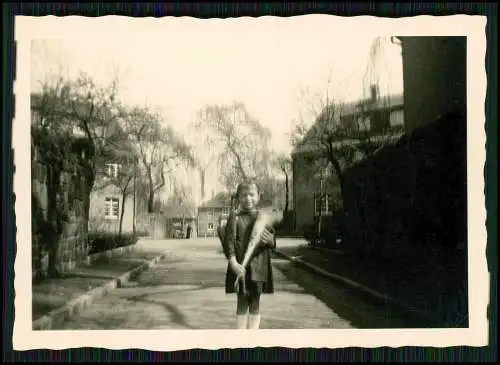 3x alte Fotos Essen Gelsenkirchen Dortmund Ruhrgebiet Mädchen 1. Schultag 1955