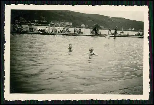 5x Foto AK Bad Hönningen Neuwied im Thermalschwimmbad am Rhein uvm. 1940-50