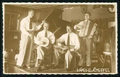 Foto Musik-Kapelle Band die 4 Scheffel Geige Akkordeon Gitarre uvm. 1933-1945