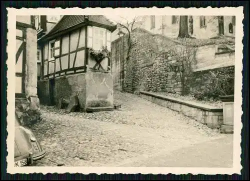 2x Foto Bad Orb in Hessen Straßenansicht Haus Alte Stadt Apotheke uvm. 1945-50