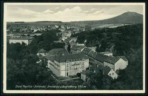 AK Teplice Teplitz Schönau Reg. Aussig Steinbad und Schlossberg 1940 gelaufen