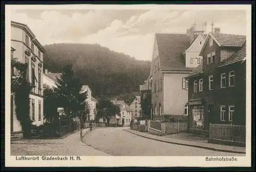 AK Ansichtskarte Postkarte Gladenbach Hessen Bahnhofstraße 1933