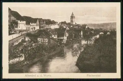 2x AK Bad Sooden Allendorf an der Werra Werrapartie 1920 gelaufen