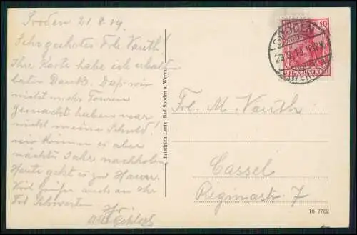 AK Bad Sooden Allendorf an der Werra Werrapartie 1919 gelaufen