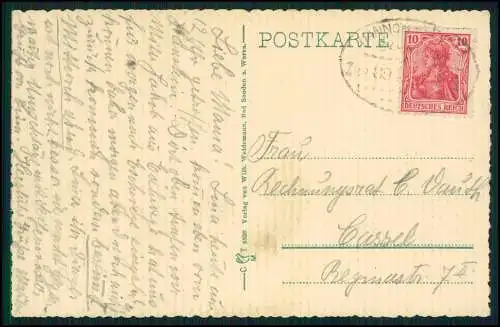 AK Bad Sooden Allendorf altes Fachwerk Haus Eschtruth erbaut 1642 1913 gelaufen