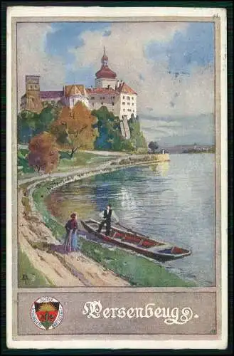 AK Deutscher Schulverein NR 161 Persenbeug Schloß an Donau 1913 gelaufen