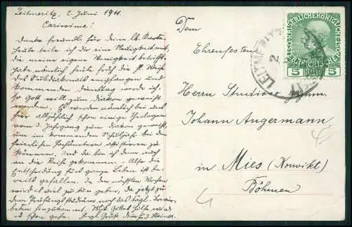 AK Litoměřice Leitmeritz Marktplatz Kaiser Franz Josef Denkmal Dampfer 1911 gel.