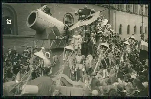 Foto AK München Fasching Karneval 1938 Festzug Umzug Motiv Kanone Geschütz