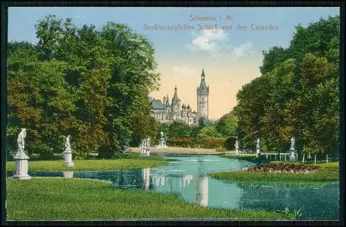 AK Schwerin in Mecklenburg, Großherzogliches Schloss, von den Cascaden 1911