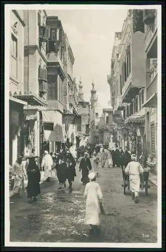 Foto AK Basarstraße Basarviertel in Kairo Cairo Ägypten 1939