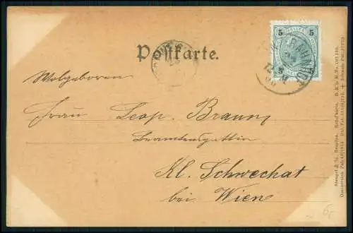 AK Präge Relief Linz Donau Oberösterreich, Brücke und Urfahrt 1900 gelaufen