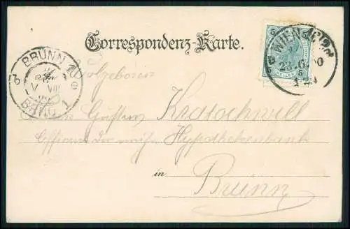 AK Litho Wien Hofoper Staatsoper Theater des Wiener Hofes Habsburger 1897