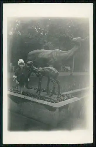 10x Foto AK Denkmal Rehe Hirsche Park und andere Kinder Familien Fotos um 1930