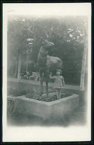 10x Foto AK Denkmal Rehe Hirsche Park und andere Kinder Familien Fotos um 1930