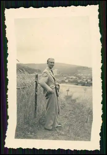 11x Foto Reise junger Mann am Bahnhof im Zug auch Spaziergänge Landschaft 1938