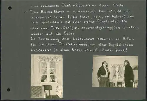 Fotoalbum-Seiten Fotos von 1946-54 Theater Bühne Henneberg Poppenbüttel Hamburg