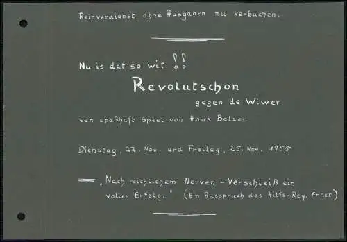 Fotoalbum-Seiten Fotos von 1946-54 Theater Bühne Henneberg Poppenbüttel Hamburg