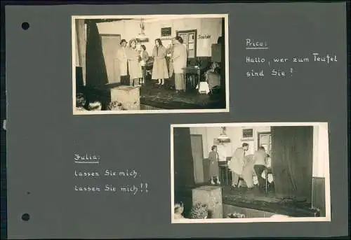 Fotoalbum-Seiten Fotos von 1946-54 Theater Bühne Henneberg Poppenbüttel Hamburg