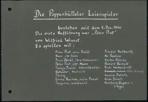 Fotoalbum-Seiten Fotos von 1946-54 Theater Bühne Henneberg Poppenbüttel Hamburg