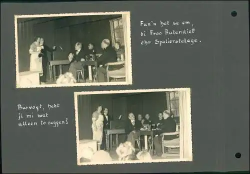 Fotoalbum-Seiten Fotos von 1946-54 Theater Bühne Henneberg Poppenbüttel Hamburg