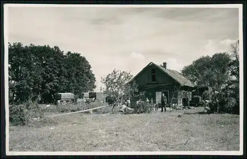 Foto 17×11 cm Soldaten der Wehrmacht Quartier Bauernhof Litauen Ostpreußen 1941