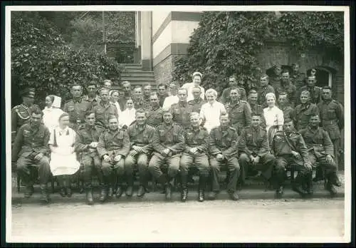 Foto 17×12 cm Teil-Lazarett Margarete Soldaten Wehrmacht Schwestern Rotes Kreuz