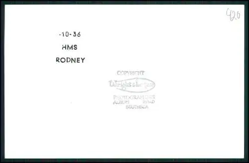 Foto HMS Rodney 29 Schlachtschiff Royal Navy Benannt n. Admiral George Rodney