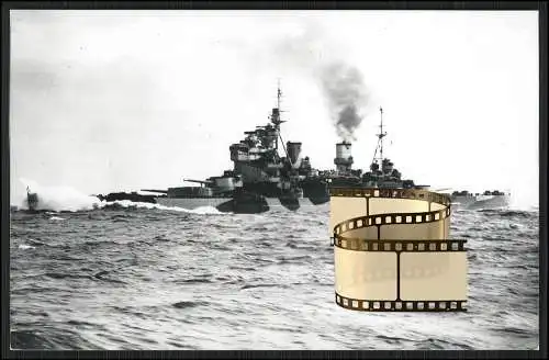 Foto HMS Anson 79 Schlachtschiff der King-George-V-Klasse