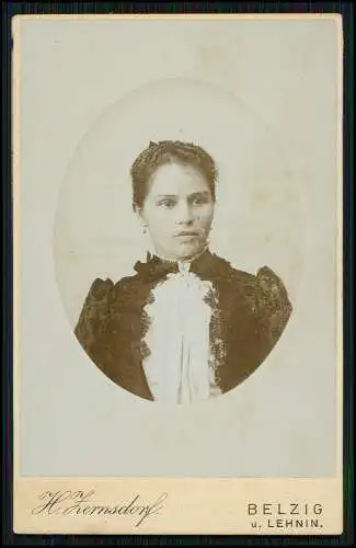 CDV - Fotografie Herrmann Zernsdorf, Bad Belzig u. Lehnin Portrait junge Dame