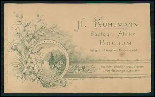 CDV - Fotografie H. Kuhlmann, Bochum Bahnhofstr. Kreuzstrasse Ecke Mollige Dame