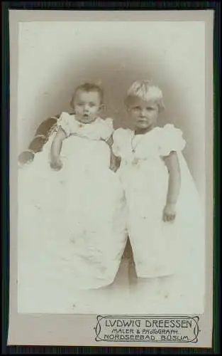 CDV - Fotografie Studioaufnahme, Atelier Ludwig Dreessen, Büsum kleine Mädchen