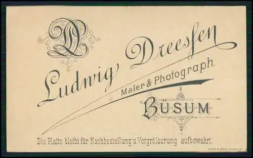 CDV - Fotografie Studioaufnahme, Atelier Ludwig Dreessen, Büsum feiner Herr