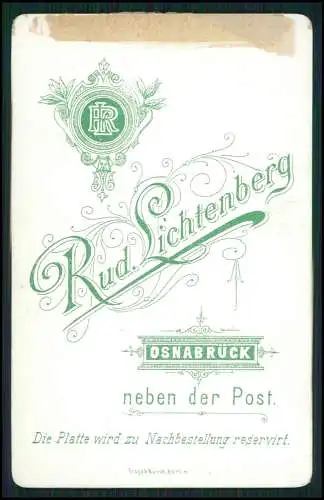 CDV - Fotografie Rud. Lichtenberg, Osnabrück, Möserstrasse 84 Dame Hut Schirm