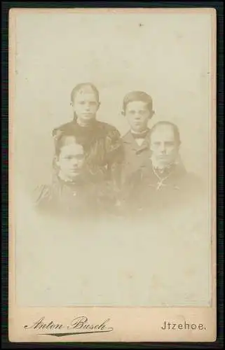 CDV Foto - 4 Geschwister Jungs Mädchen Atelier Anton Busch Itzehoe